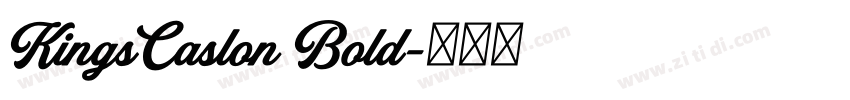 KingsCaslon Bold字体转换 KingsCaslon Bold字体转换